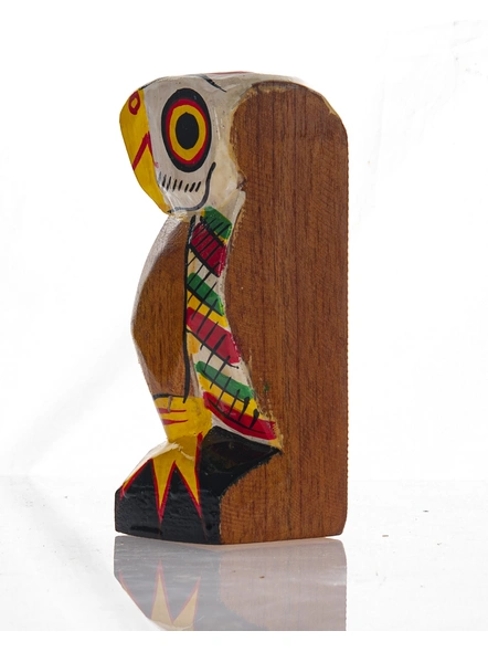 Handcrafted Decorative Wooden Owl 7 inch Set of 2-Wood-Bird-2