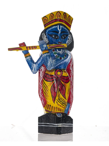 Handcrafted Decorative Wooden KRISHNA MEDIUM-BHHCWOODKRISHM001