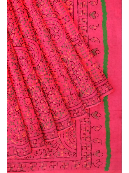 Woven Light Pink Cotton Silk Handloom Printed Saree with Blouse Piece-Pink-Sari-Cotton Silk-One Size-Adult-Female-4