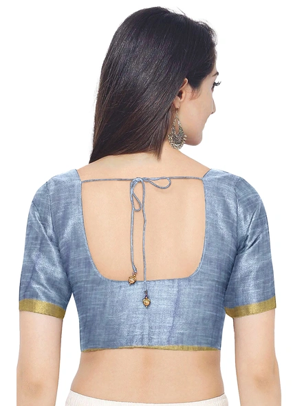 Blue Handloom Santipuri Cotton Jamdani Weave Saree with Blouse Piece-blue-Sari-Cotton   -One Size-Adult-Female-5