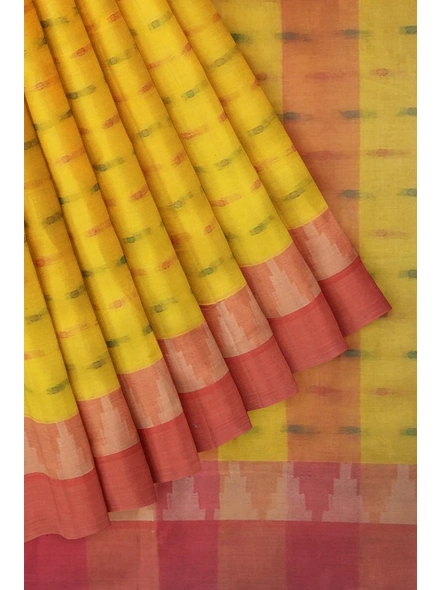 Yellow Handloom Santipuri Tant Cotton Saree-yellow-Sari-Cotton-One Size-Adult-Female-3