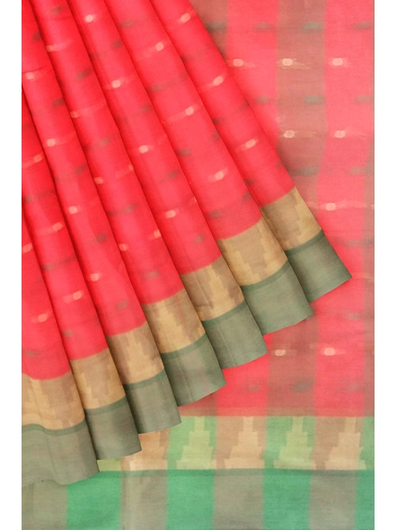 Red Handloom Santipuri Tant Cotton Saree-red-Sari-Cotton-One Size-Adult-Female-3