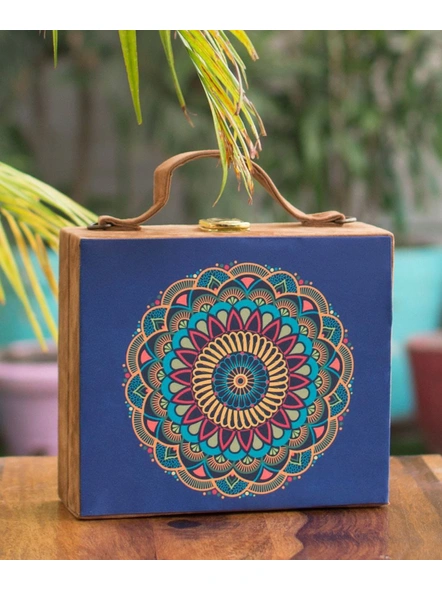 Blue Mandala Suitcase Sling Bag-LAASUIT009