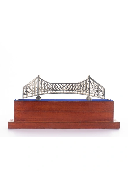 Handcrafted Brass Howrah Bridge Table-top Decorative - Silver-HWHBRDG
