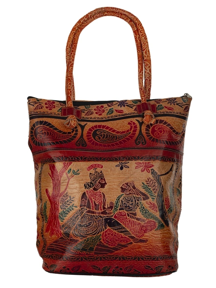TANN IN Shantiniketan Leather Large shoulder bag (14*14)-TISB02