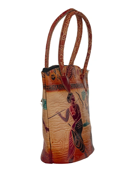 Shantiniketan Leather Small shoulder bag (8*8)-Multicolor-Genuine Leather-Shoulder Bag-Female-Adult-1