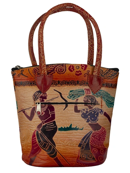 TANN IN Shantiniketan Leather Small shoulder bag (8*8)-Multicolor-Genuine Leather-Shoulder Bag-Female-Adult-2