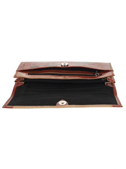 TANN IN Shantiniketan Leather large clutch bag (10*5)-Multicolor-Genuine Leather-Clutch-Female-Adult-3