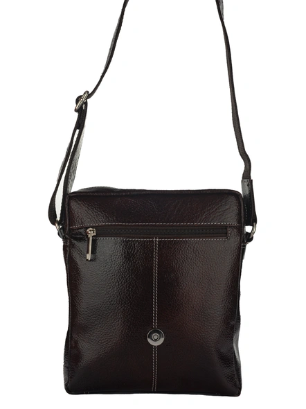 Pure Leather Sling bag (12*9)-Brown-Genuine Leather-Sling Bag-Unisex-Adult-1