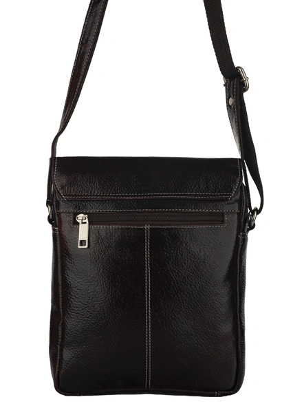 Pure Leather Sling bag (12*9)-Brown-Genuine Leather-Sling Bag-Unisex-Adult-2