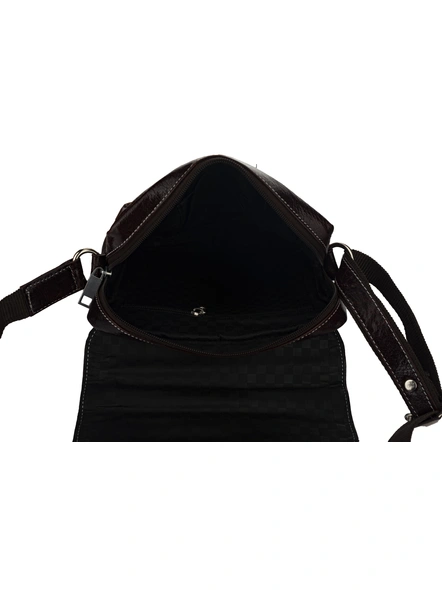 Pure Leather Sling bag (12*9)-Brown-Genuine Leather-Sling Bag-Unisex-Adult-4