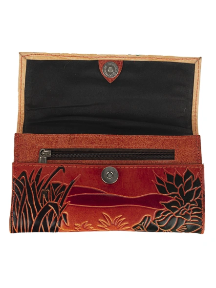 Shantiniketan Leather Clutch Bag (8*5)-Multicolor-Genuine Leather-Clutch-Female-Adult-3