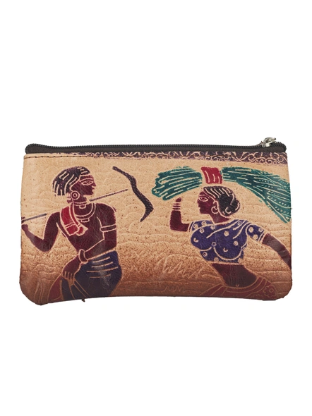 TANN IN Shantiniketan Leather Picnic Clutch bag (7*4)-Multicolor-Genuine Leather-Clutch-Female-Adult-1