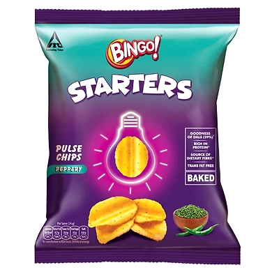 Bingo! Starters Pulse Chips Peppery 48g-SKU-6818