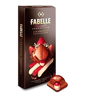 Fabelle Luxury Chocolates Strawberry Cheese Centre Filled Bar Infused with Cheese Mousse and Strawberry 131g
