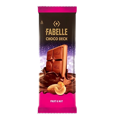 Fabelle Fruit and Nut Choco Deck Bar 58g-SKU-6846