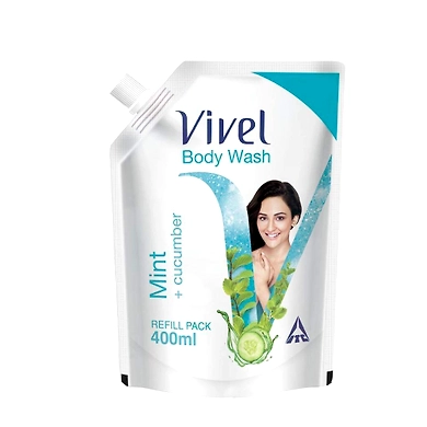 Vivel Body Wash, Mint and Cucumber, 400ml-SKU-7003