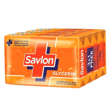 Savlon Glycerine Soap, 125g (Buy 3 Get 1 Free)-SKU-6987