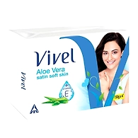 Vivel Aloe Vera Soap,Satin Soft Skin Vitamin E, 150g (Pack of 4)