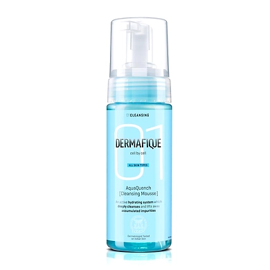 Dermafique Aquaquench Cleansing Mousse, Blue, 150ml-SKU-7017