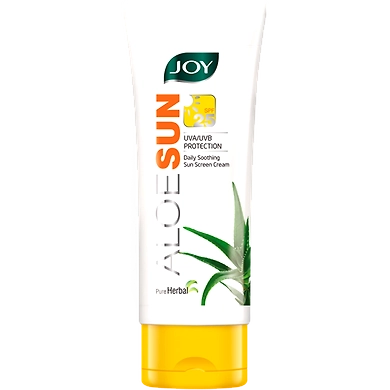 Joy Aloe Sun SPF25 UVA/UVB Protection Daily Soothing Sun Screen Cream-SKU-HERB-1410