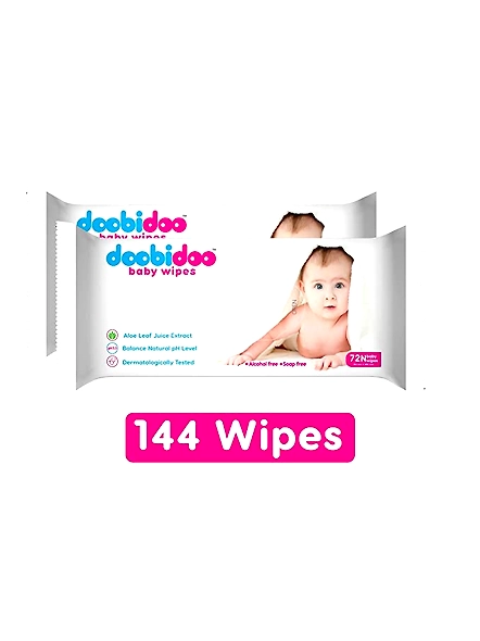BABY WIPES-DOOBIDOO-72 COMBO OF 2