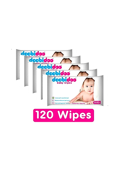 BABY WIPES DOOBIDOO-24 COMBO OF 5