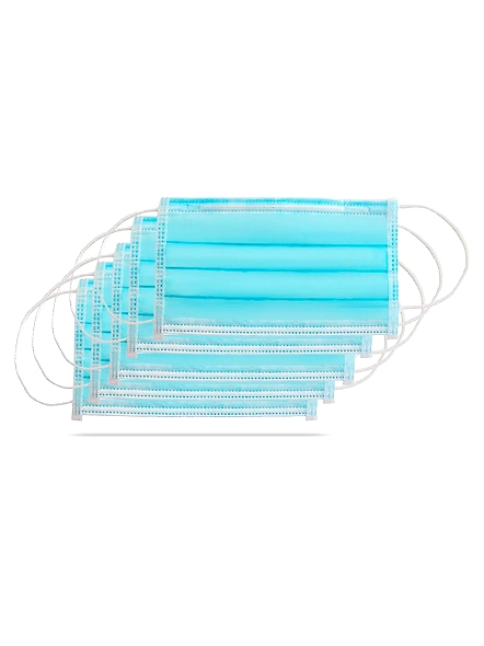 BLUEKITES-Disposable 3 Ply Surgical Face Mask for Air Pollution Protection &amp; Personal Health Face Mask (Pack of 10 Pcs.)-BBPCPLYM01