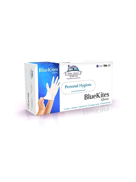 BLUEKITES Powder free Latex examination gloves-1 box-100N-Medium-1