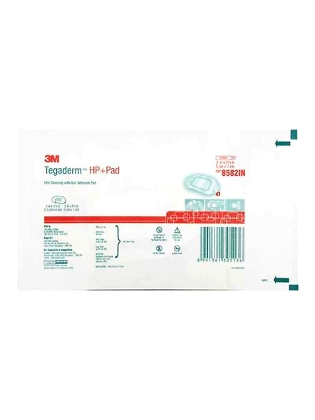 3M Tegaderm HP Transparent Dressing Pad, 8582IN (Pack of 50)-BBPC2457SURGI387