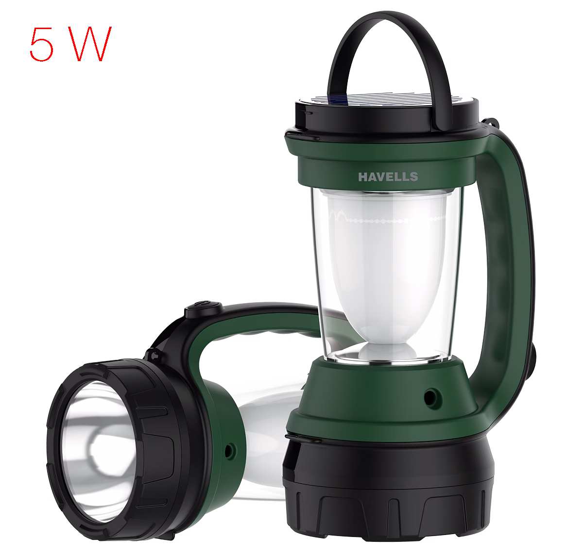 HAVELLS DAZZLE PLUS SOLAR (2 in 1)  LANTERN CUM TORCH  5W image 1