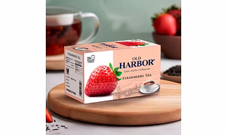 Old Harbor Strawberry Black Tea 25 teabags with sachet 100% Natural I Immunity Boosting Sampler Pack | non-bitter tea