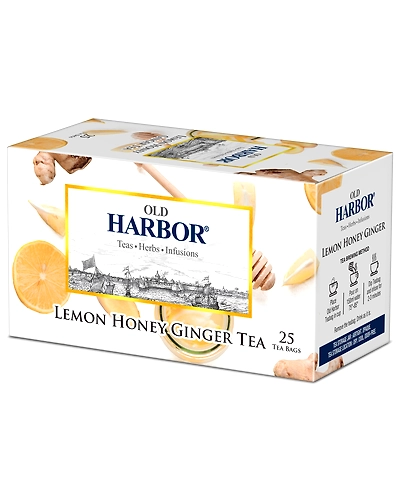 Old Harbor Lemon Honey Ginger Tea 25 Tea Bags-lemonhoney