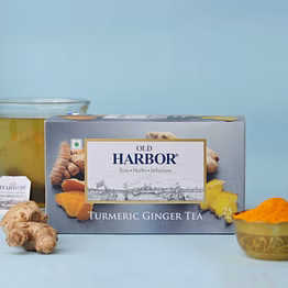 old harbor turmeric ginger green tea 25 tea bags