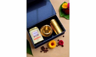 Old Harbor Filter Coffee Gift Hamper (filter coffee+filter coffee maker+golden coffee dabara set)