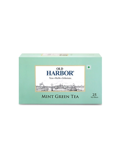 Old Harbor Mint Green Tea 25 Tea Bags-mint