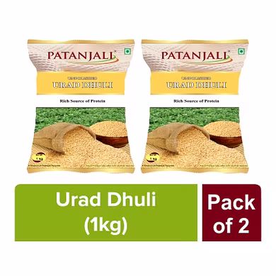 PATANJALI UNPOLISHED URAD DHULI 1 Kg (Pack Of 2)-Groc_6620