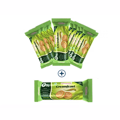 PATANJALI CREAMFEAST ELAICHI BISCUIT (PACK OF 12)-Groc_6632