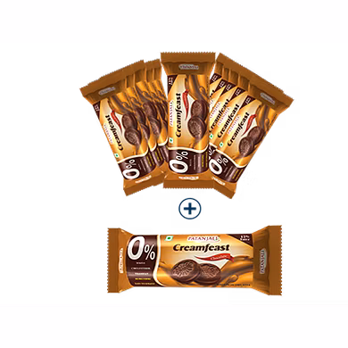 PATANJALI CREAMFEAST CHOCOLATE BISCUIT (PACK OF 12)-Groc_6633