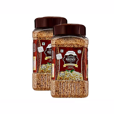 BROWN BASMATI RICE JAR (Pack of 2)-Groc_6721