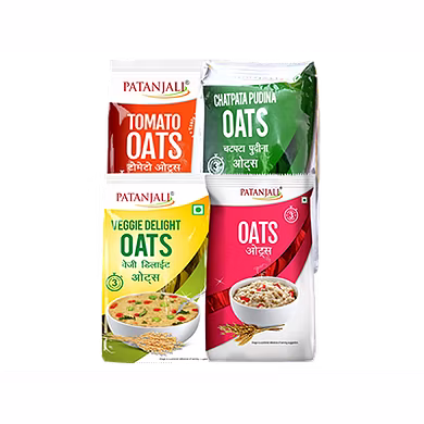 OATS COMBO(VEGGIE DELIGHT OATS 400GM + TOMATO OATS 400GM + CHATPATA PUDINA OATS 400GM + OATS 500GM)-Groc_6748