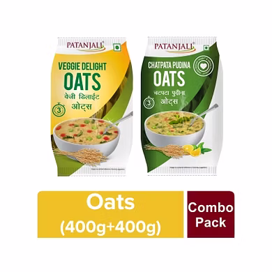 OATS COMBO(CHATPATA PUDINA OATS 400GM + VEGGIE DELIGHT OATS 400GM)-Groc_6751