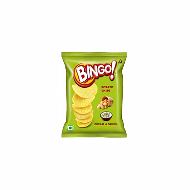 Bingo! Potato chips Cream &amp; Onion, 52g-SKU-BINGO023