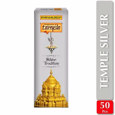 Mangaldeep Temple Diya Silver Tradition Agarbatti-SKU-MGD006