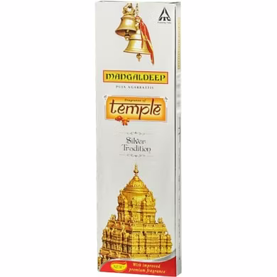 Mangaldeep Temple Diya Silver Tradition Agarbatti-SKU-MGD007