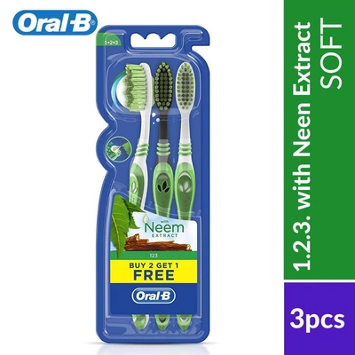 Oral-B Neem Extract 123 Soft 2+1(Free)