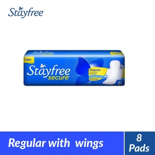 Stayfree Secure Regular Wings Sanitary Napkin - 8pads