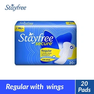 Stayfree Secure Regular Wings Sanitary Napkin - 20pads