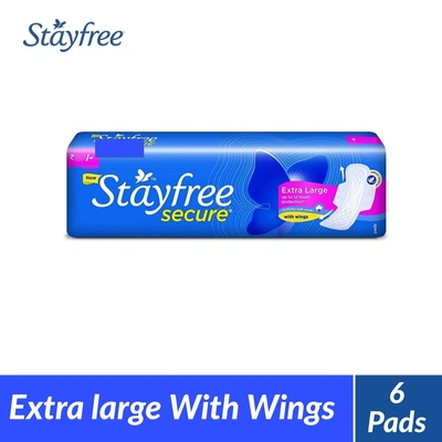 Stayfree Secure Sanitary Pads - Extra Large 6pads