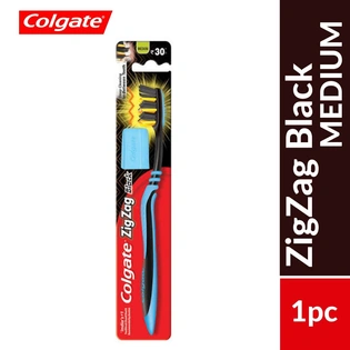 Colgate ZigZag Toothbrush Black Medium 1Pc